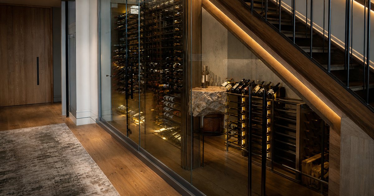 Which room or space in a home suits a wine cellar best?