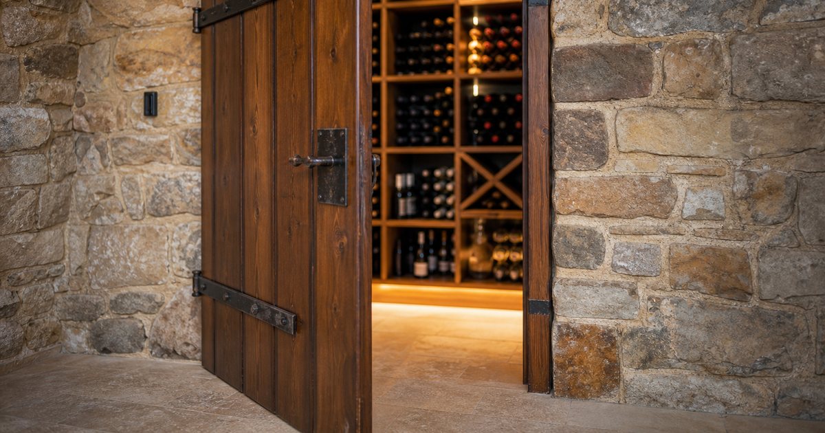 What should a homeowner look for when choosing a sealed wine cellar door?