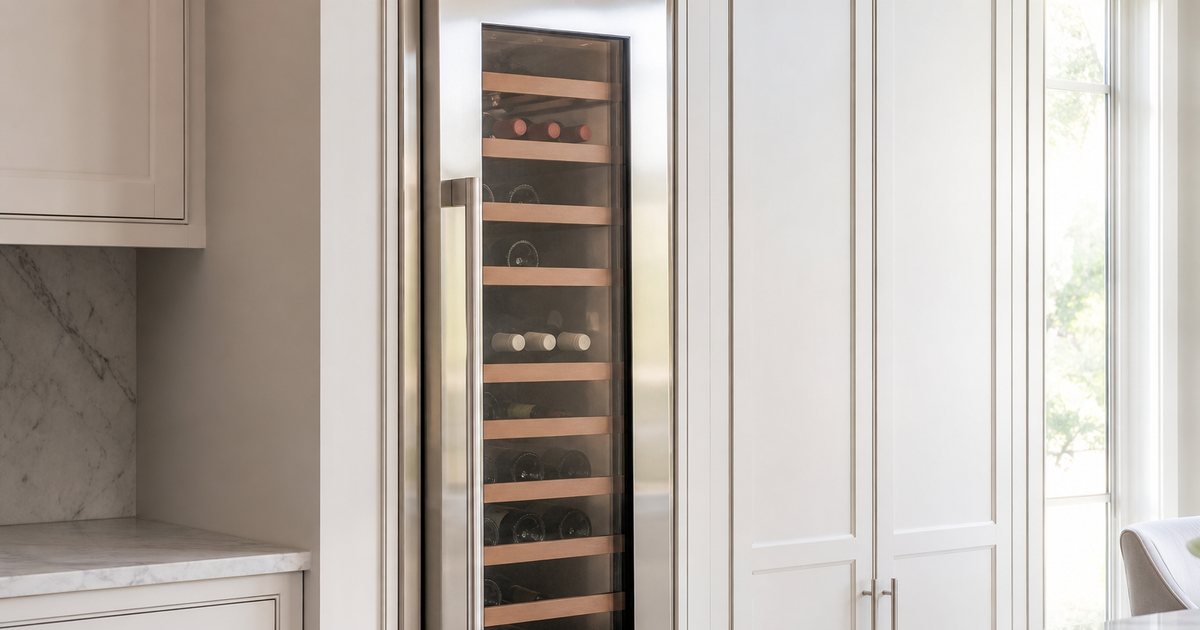 When should you choose a built-in wine column instead of a full cellar?
